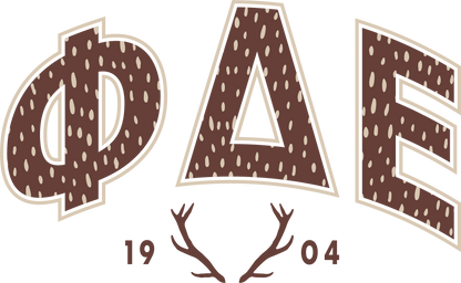 Phi Delta Epsilon Fawn Print Varsity Hoodie