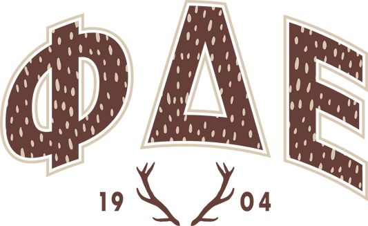 Phi Delta Epsilon Fawn Print Varsity Hoodie