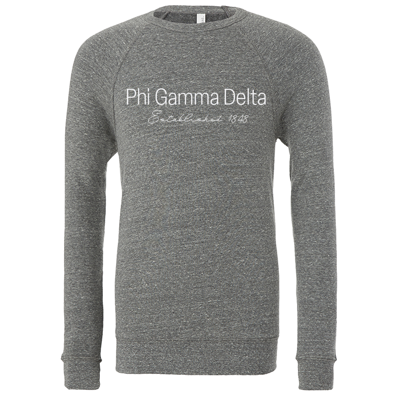 Phi Gamma Delta Embroidered Printed Name Crewneck Sweatshirts