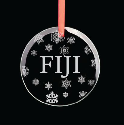 Phi Gamma Delta Round Multi-Snowflake Ornament