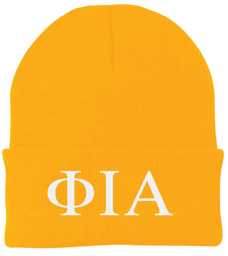 Phi Iota Alpha Lettered Beanies