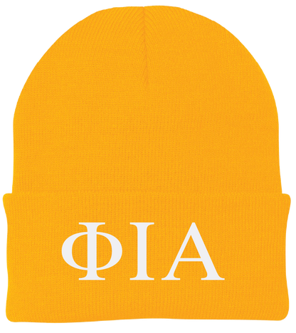 Phi Iota Alpha Lettered Beanies