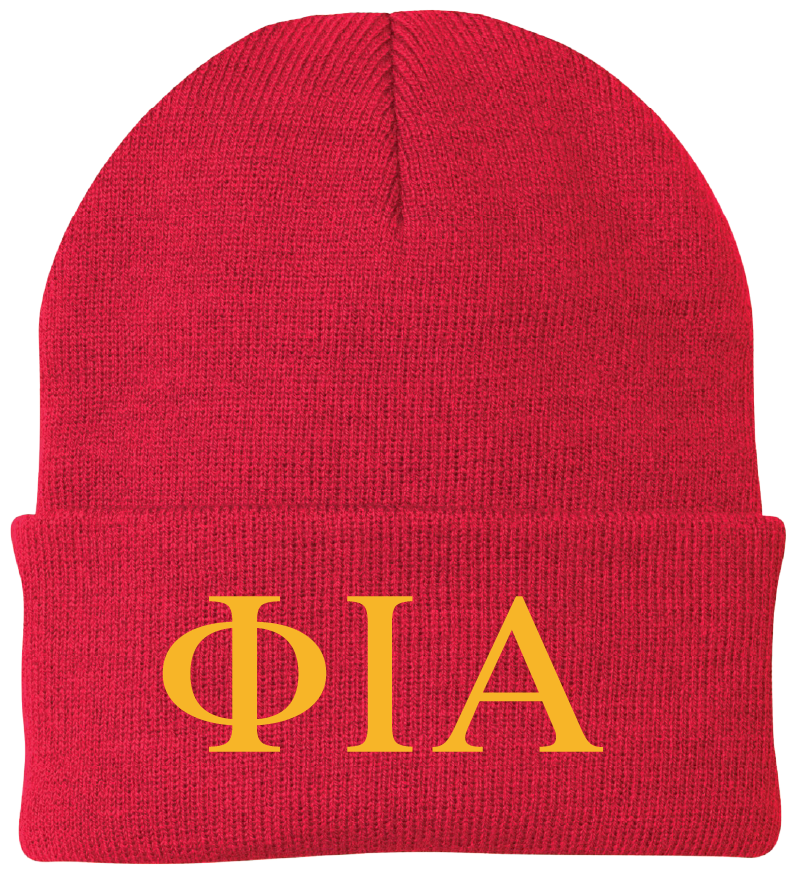 Phi Iota Alpha Lettered Beanies