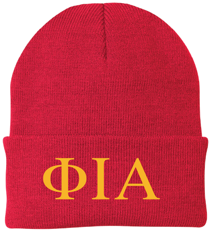 Phi Iota Alpha Lettered Beanies