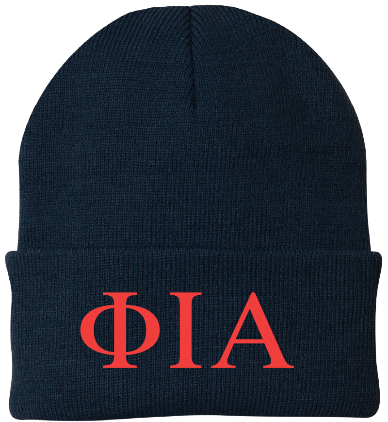 Phi Iota Alpha Lettered Beanies