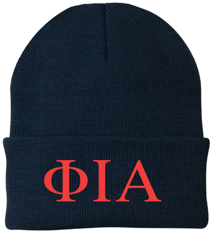 Phi Iota Alpha Lettered Beanies