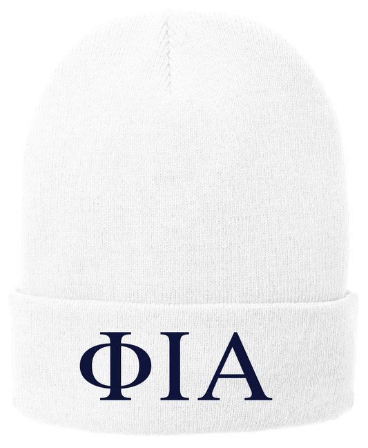 Phi Iota Alpha Lettered Beanies