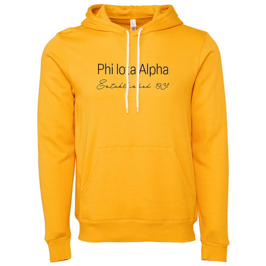 Phi Iota Alpha Embroidered Printed Name Hooded Sweatshirts