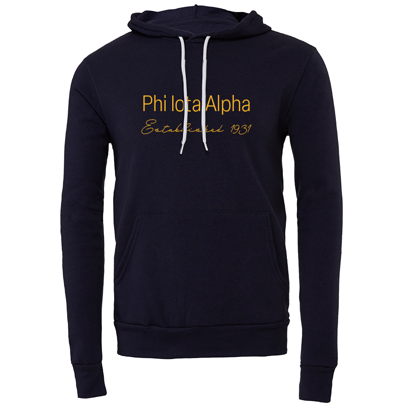 Phi Iota Alpha Embroidered Printed Name Hooded Sweatshirts