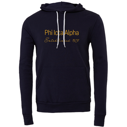 Phi Iota Alpha Embroidered Printed Name Hooded Sweatshirts