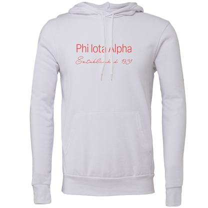 Phi Iota Alpha Embroidered Printed Name Hooded Sweatshirts