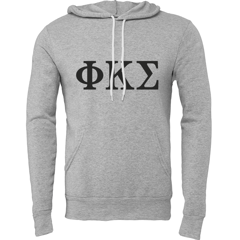 Phi Kappa Sigma Lettered Hooded Sweatshirts