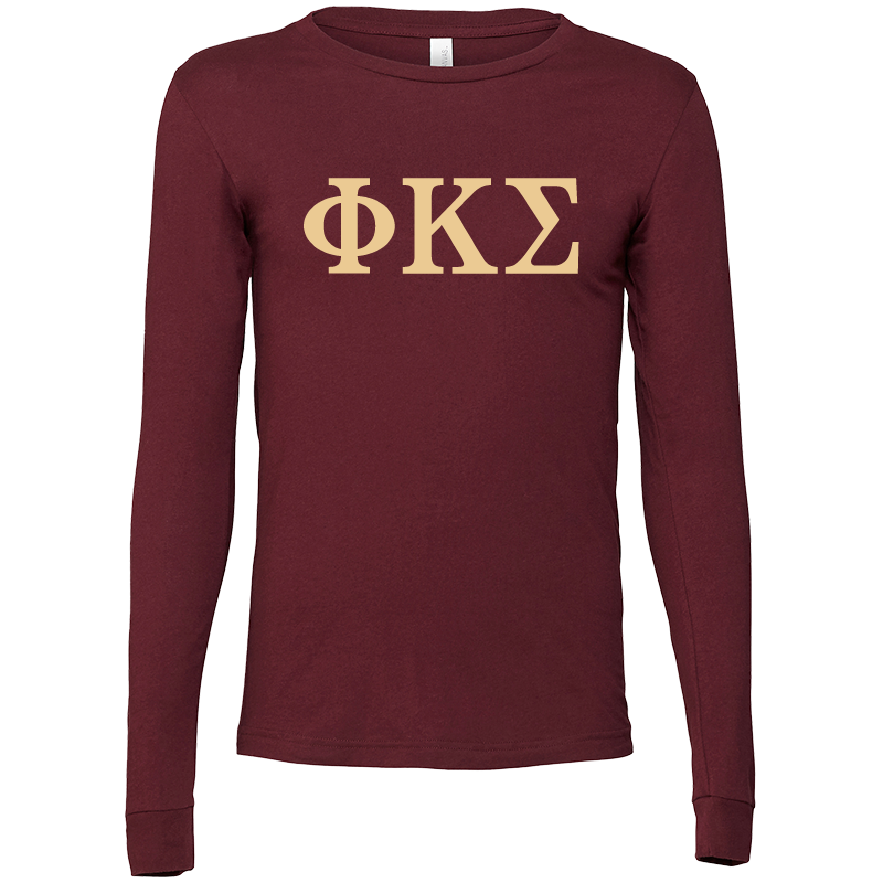 Phi Kappa Sigma Lettered Long Sleeve T-Shirts