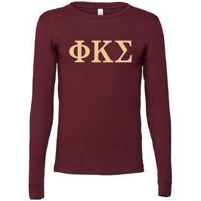 Phi Kappa Sigma Lettered Long Sleeve T-Shirts