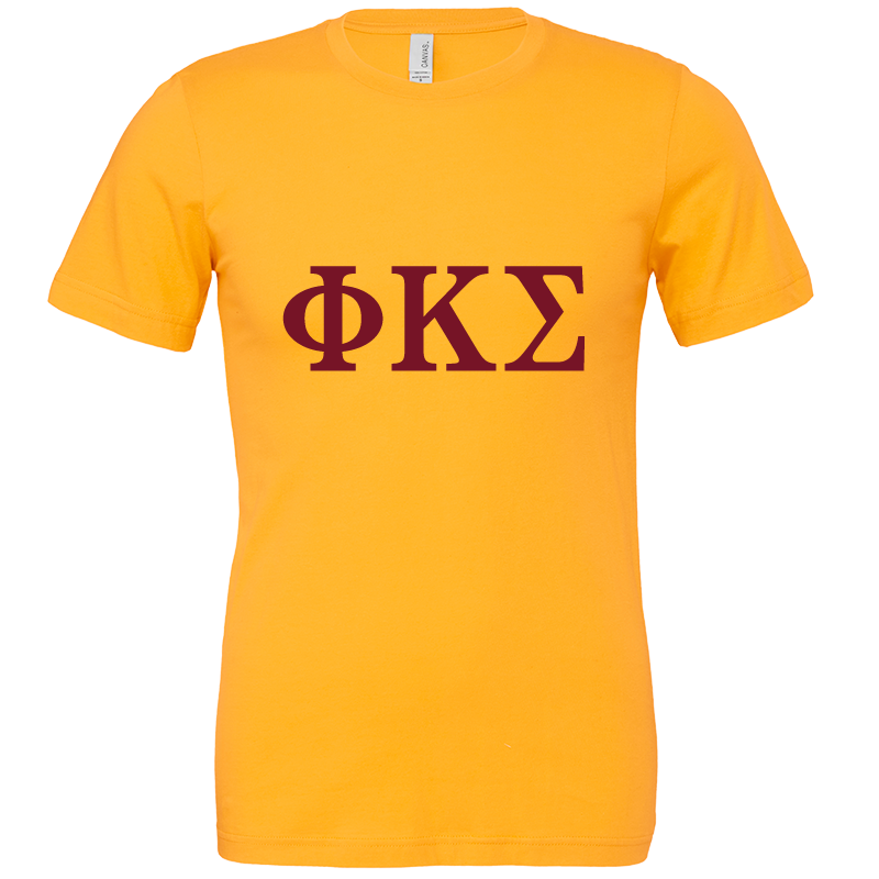 Phi Kappa Sigma Lettered Short Sleeve T-Shirts