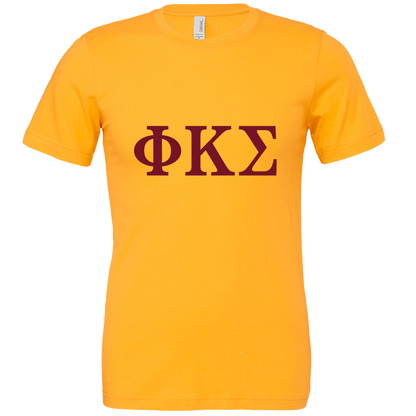 Phi Kappa Sigma Lettered Short Sleeve T-Shirts