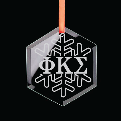 Phi Kappa Sigma Hexagon Single-Snowflake Ornament