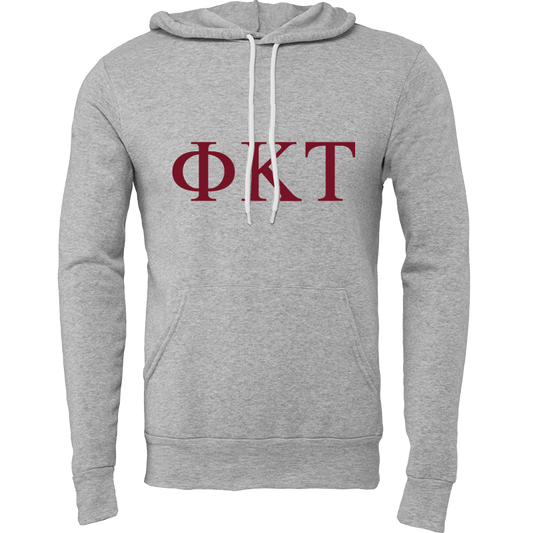 Phi Kappa Tau Embroidered Lettered Hooded Sweatshirts