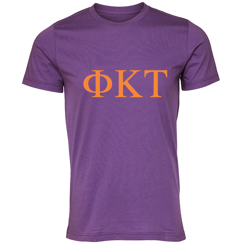 Phi Kappa Tau Letter  Short Sleeve T-Shirts