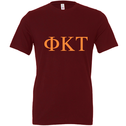 Phi Kappa Tau Letter  Short Sleeve T-Shirts