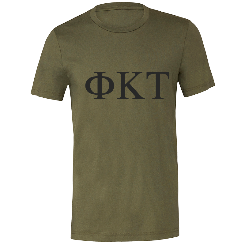 Phi Kappa Tau Letter  Short Sleeve T-Shirts