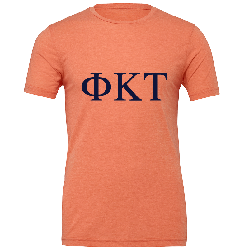 Phi Kappa Tau Letter  Short Sleeve T-Shirts