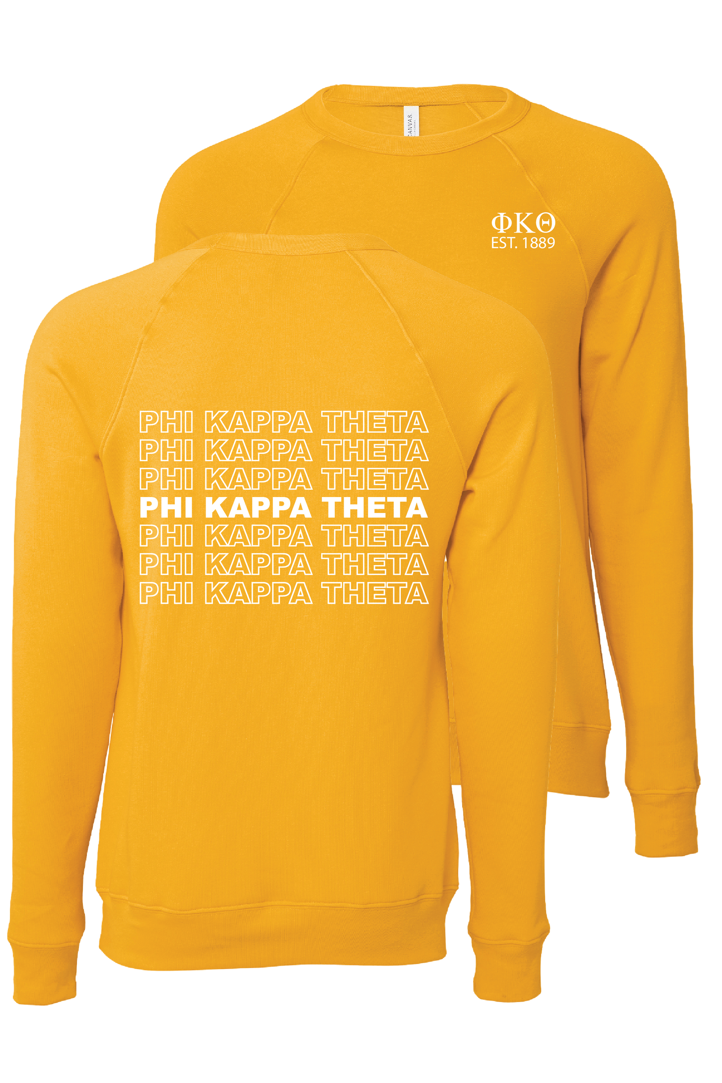 Phi Kappa Theta Repeating Name Crewneck Sweatshirts