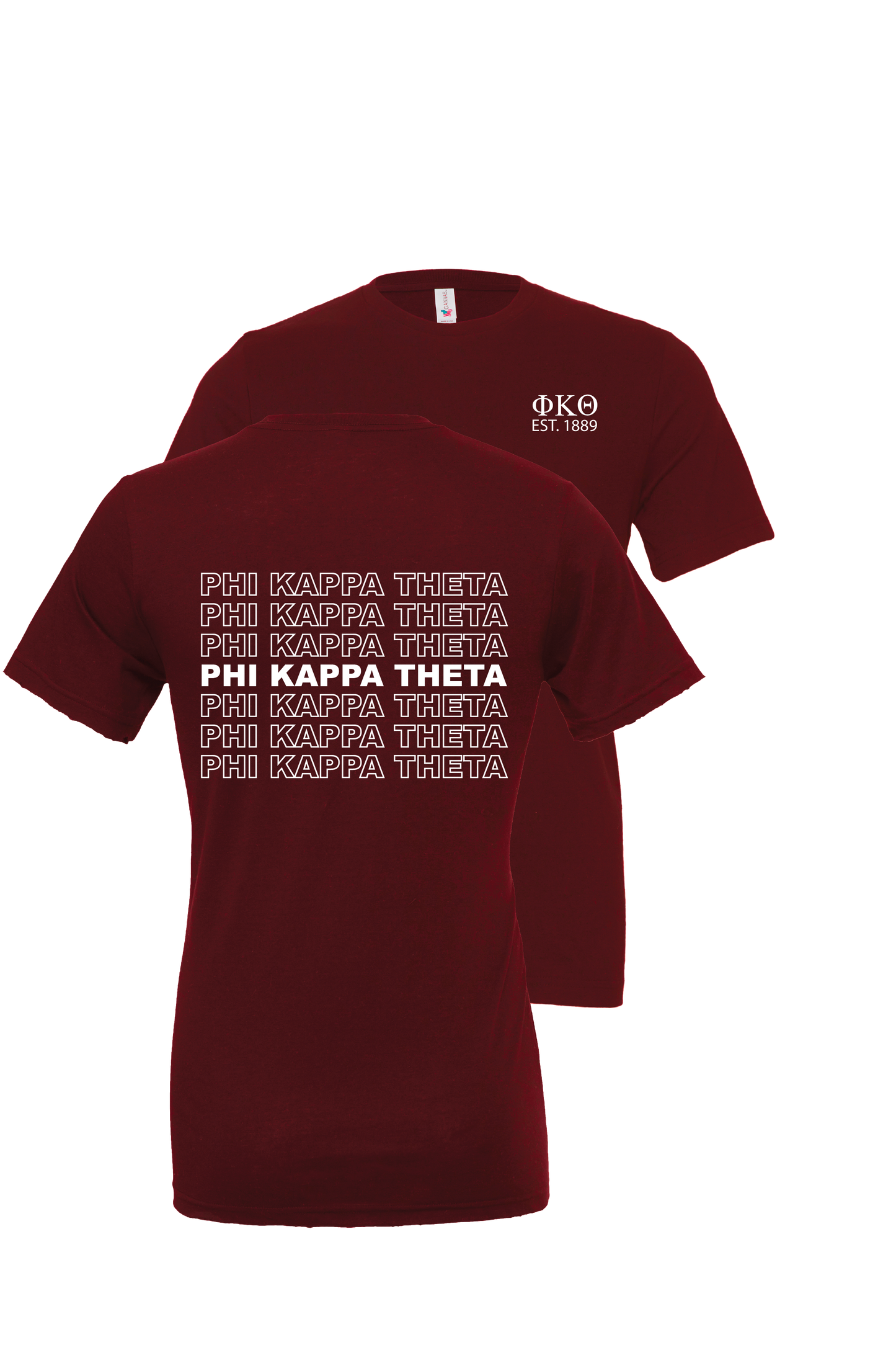 Phi Kappa Theta Repeating Name Short Sleeve T-Shirts