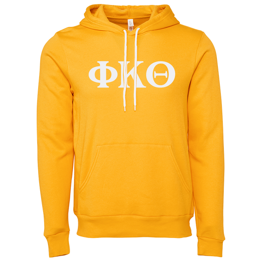 Phi Kappa Theta Embroidered Lettered Hooded Sweatshirts