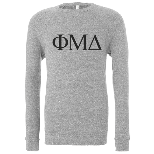 Phi Mu Delta Embroidered Lettered Crewneck Sweatshirts