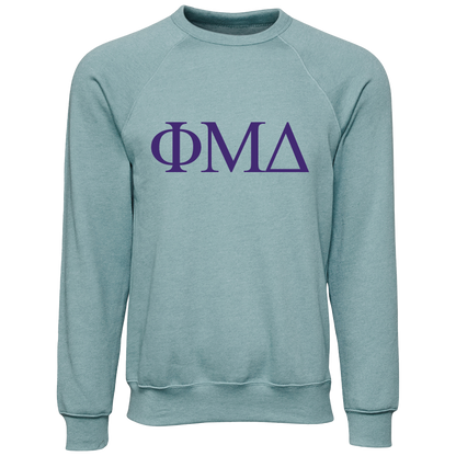 Phi Mu Delta Lettered Crewneck Sweatshirts