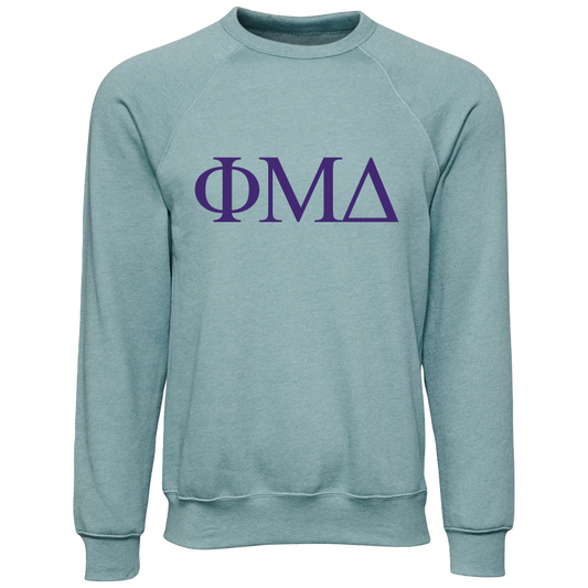 Phi Mu Delta Lettered Crewneck Sweatshirts