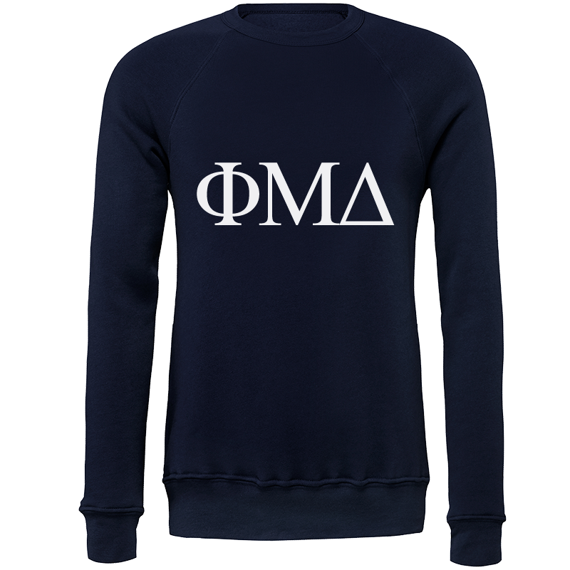 Phi Mu Delta Lettered Crewneck Sweatshirts