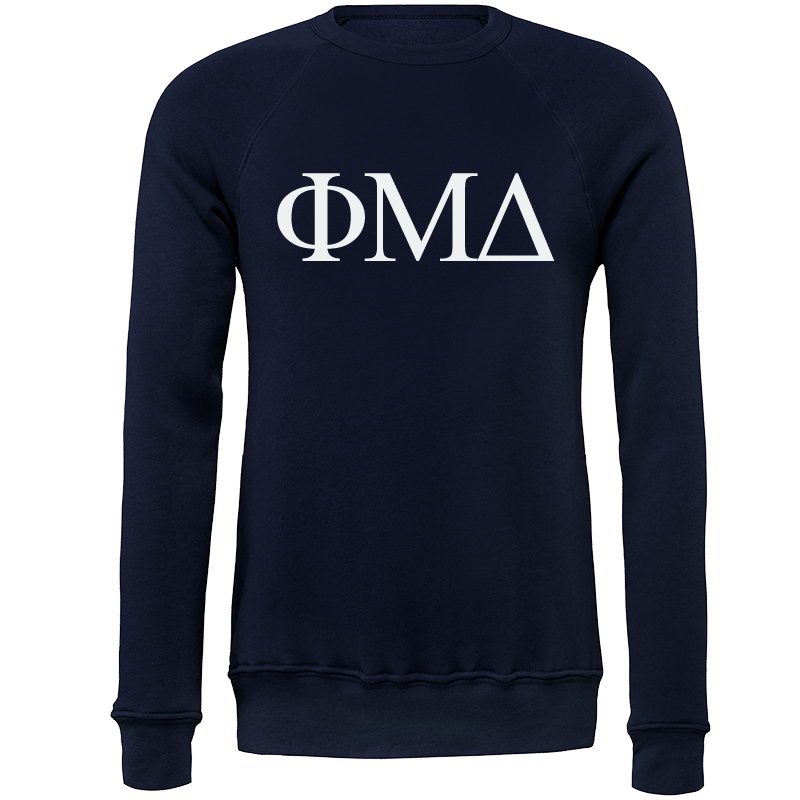 Phi Mu Delta Lettered Crewneck Sweatshirts