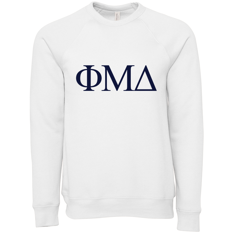 Phi Mu Delta Lettered Crewneck Sweatshirts