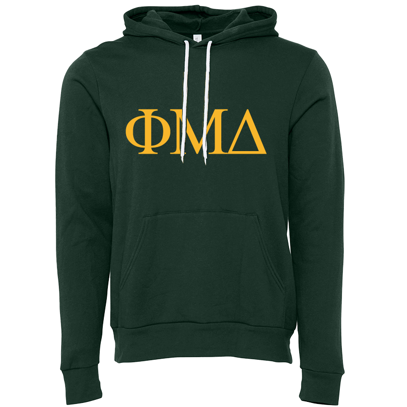 Phi Mu Delta Lettered Hooded Sweatshirts