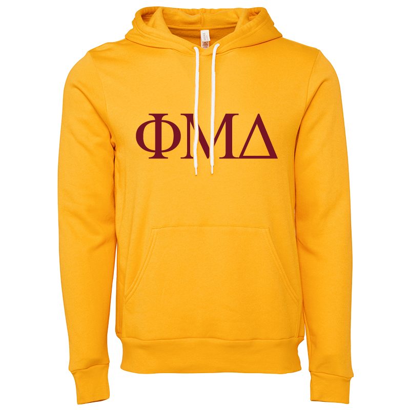 Phi Mu Delta Lettered Hooded Sweatshirts