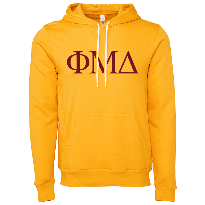 Phi Mu Delta Lettered Hooded Sweatshirts