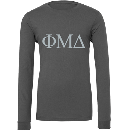 Phi Mu Delta Lettered Long Sleeve T-Shirts