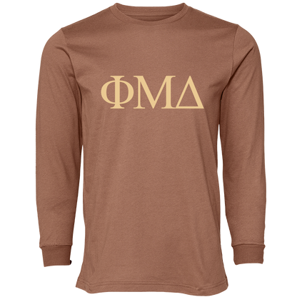 Phi Mu Delta Lettered Long Sleeve T-Shirts