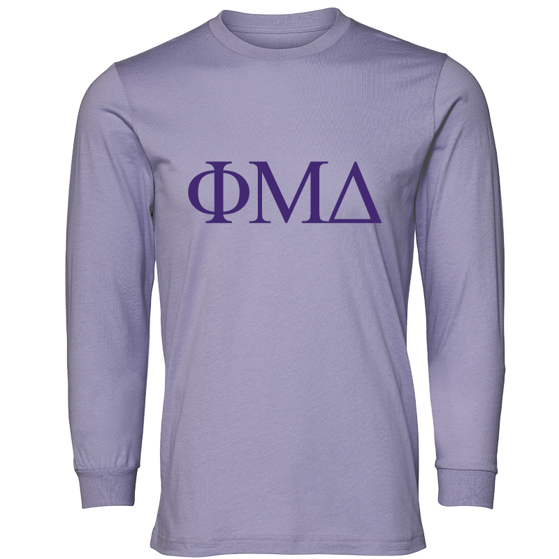 Phi Mu Delta Lettered Long Sleeve T-Shirts