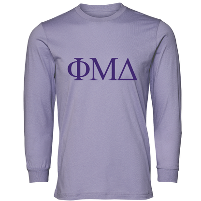 Phi Mu Delta Lettered Long Sleeve T-Shirts