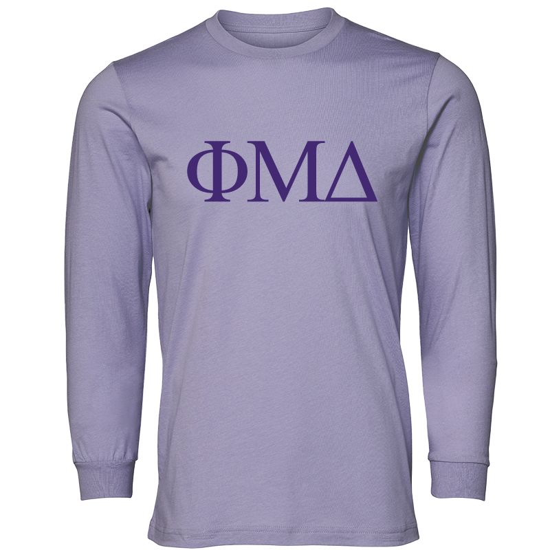 Phi Mu Delta Lettered Long Sleeve T-Shirts