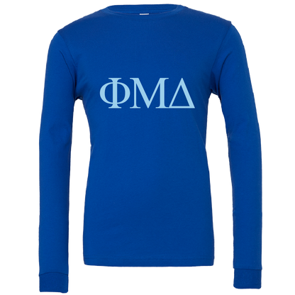 Phi Mu Delta Lettered Long Sleeve T-Shirts