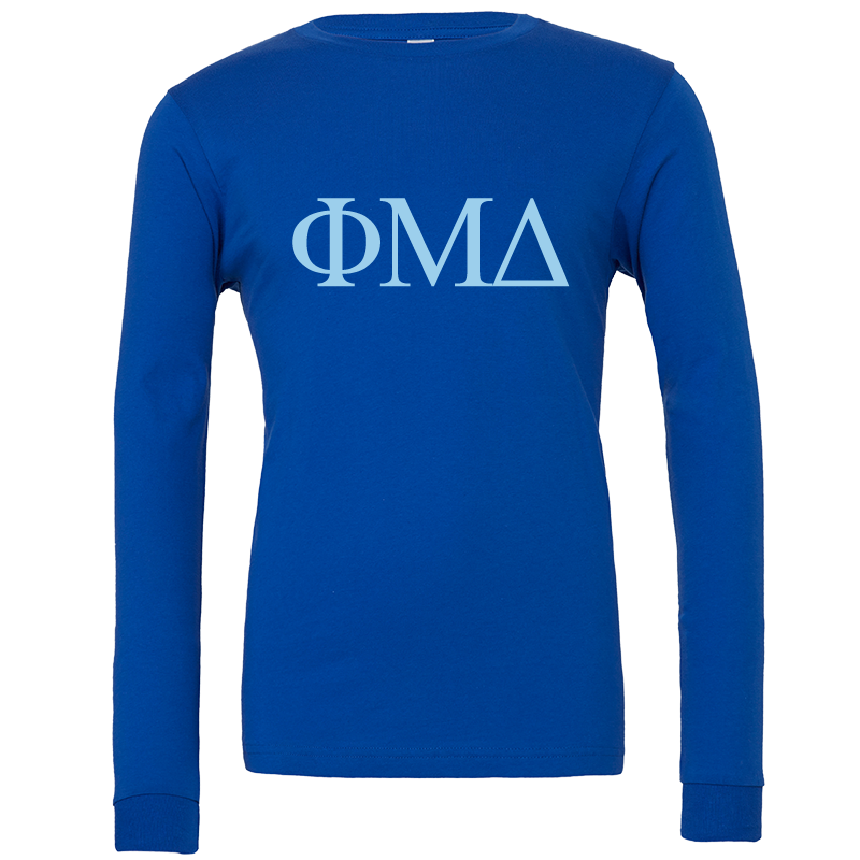 Phi Mu Delta Lettered Long Sleeve T-Shirts