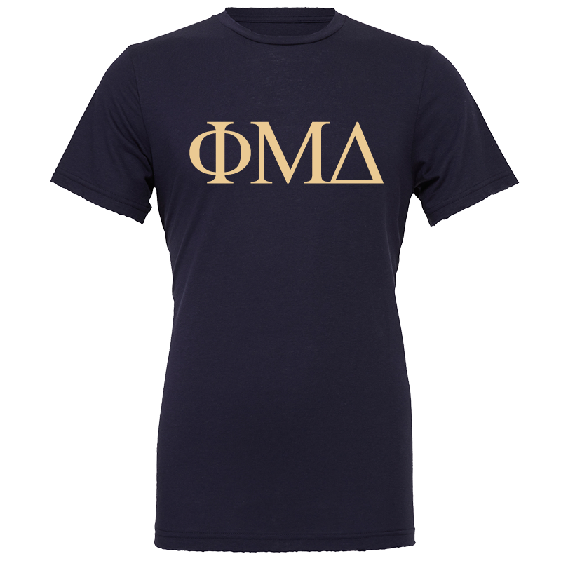 Phi Mu Delta Lettered Short Sleeve T-Shirts