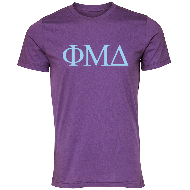 Phi Mu Delta Lettered Short Sleeve T-Shirts