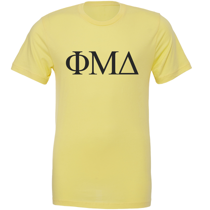 Phi Mu Delta Lettered Short Sleeve T-Shirts