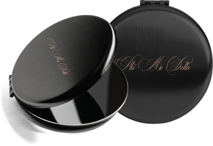 Phi Mu Delta Script Pocket Mirrors