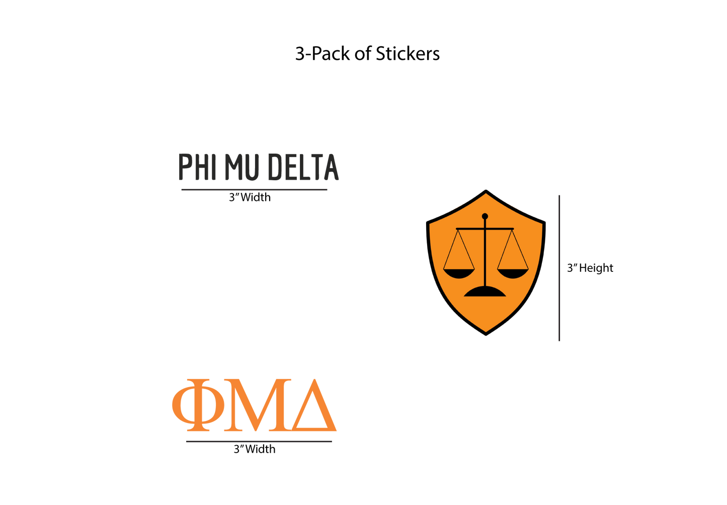 Phi Mu Delta Stickers